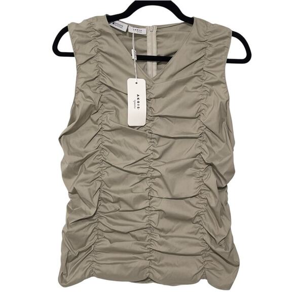 NWTs Akris Punto Ruched Sleeveless Blouse (14) - Picture 1 of 10